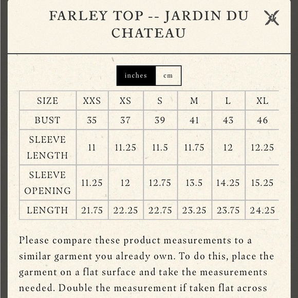 Dôen Farley top in jardin du chateau size S NWT - Picture 3 of 6